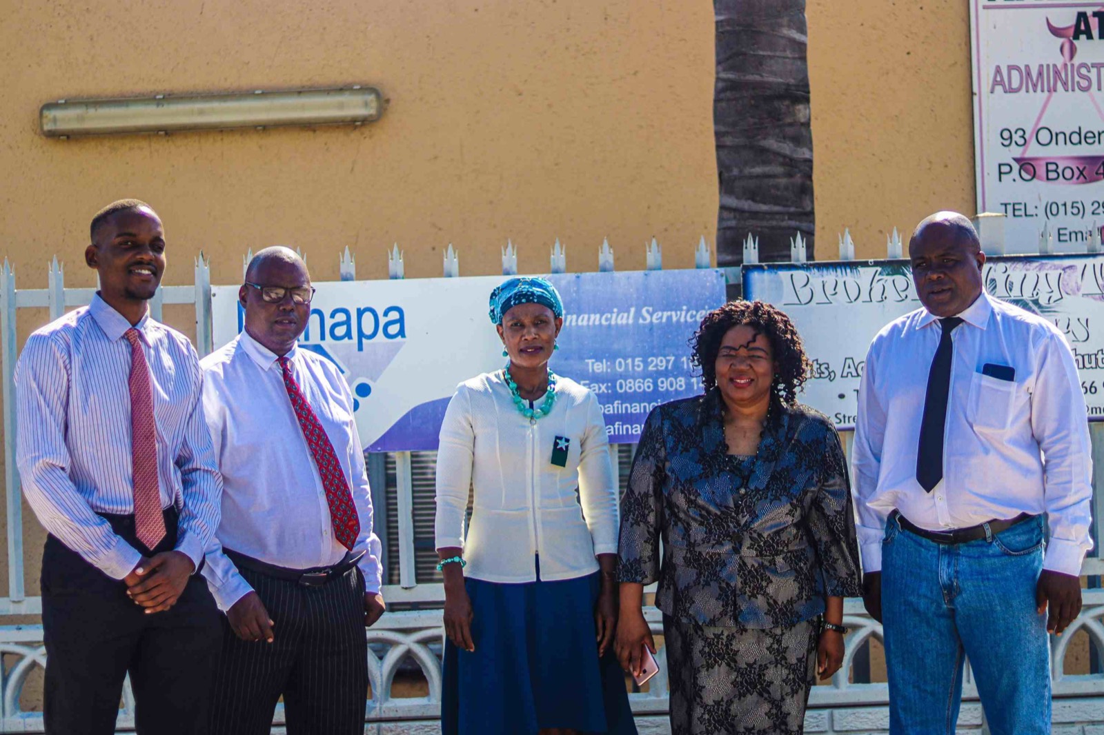 The Mahapa Financial team outside their Polokwane office